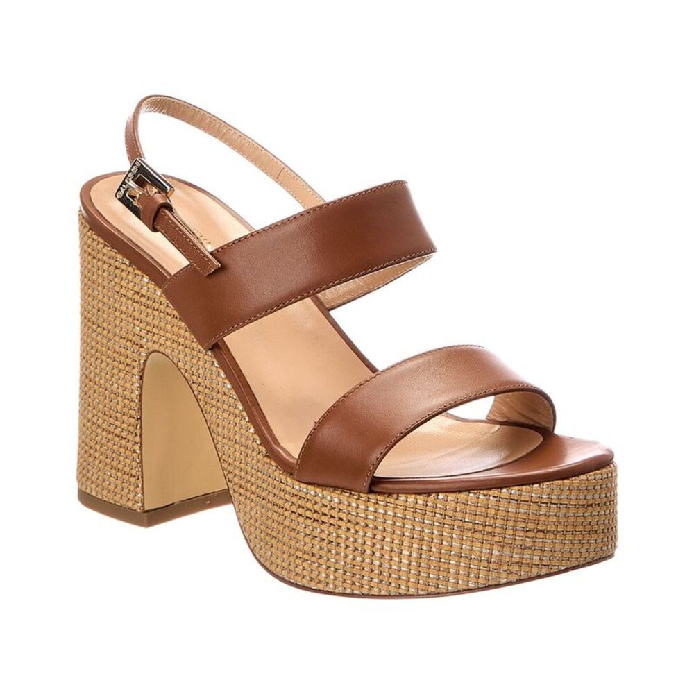 Baldinini Leather Sandal, Brown